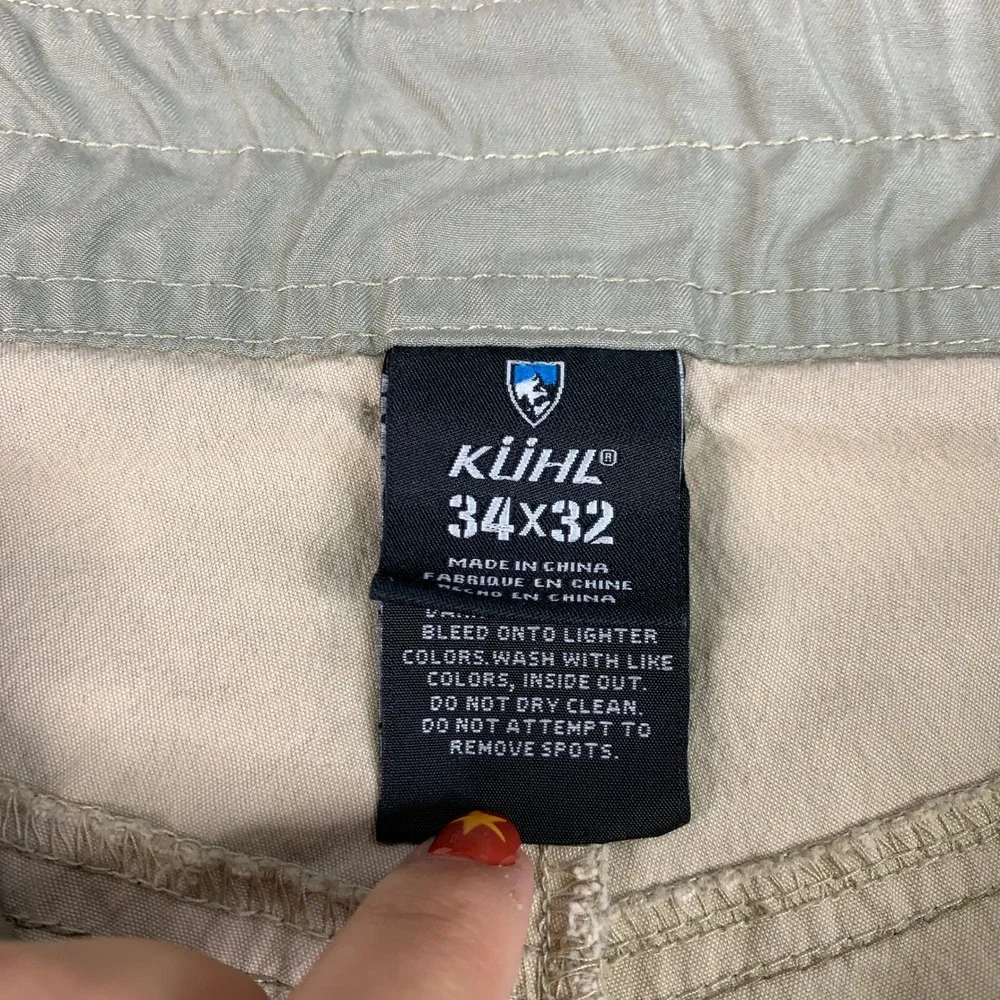 Kuhl Revolvr Pants Men's 34x32 Tan Hiking Outdoor Stretch Articulated Knee Work